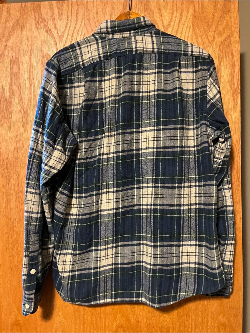 J. Crew Navy and White Plaid Casual Button-Down Shirt